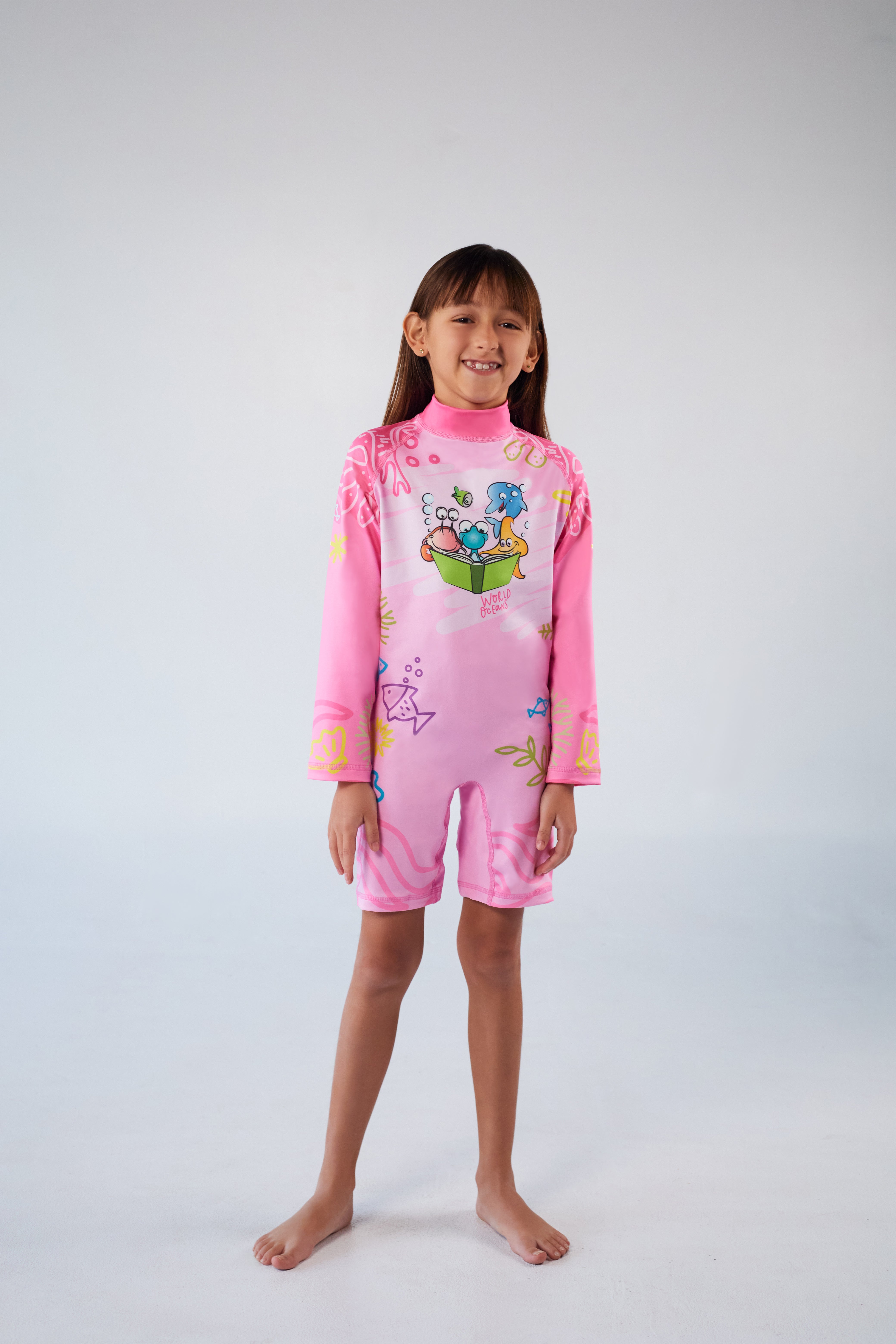 Enterizo con Cremallera Niña Océano – Rosado
