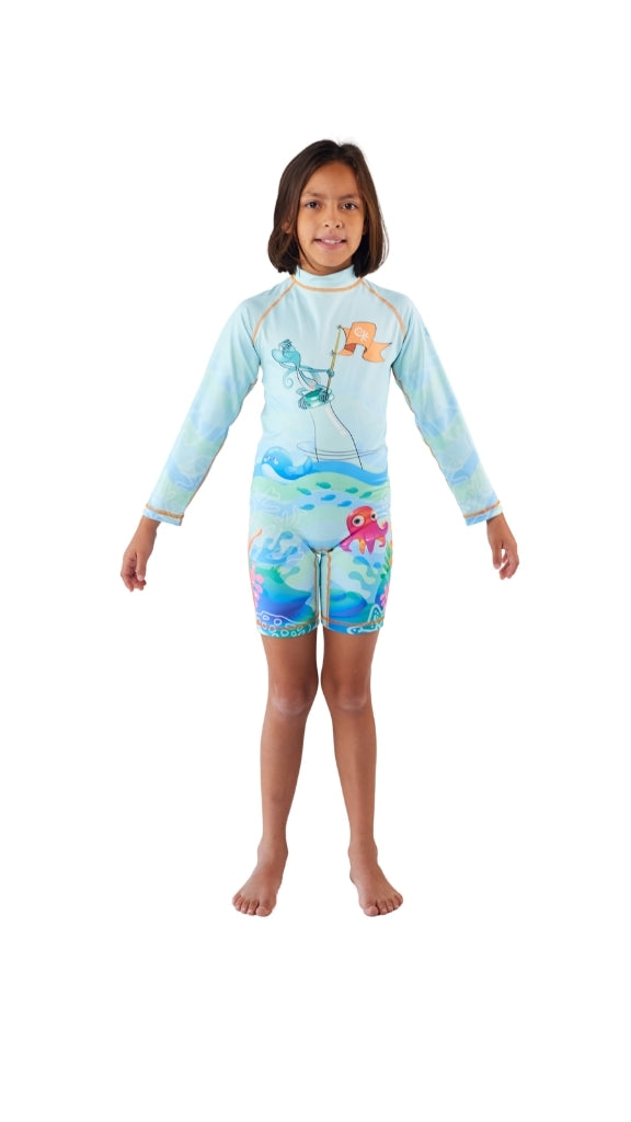 Enterizo con Cremallera Unisex Náufrago – Turquesa