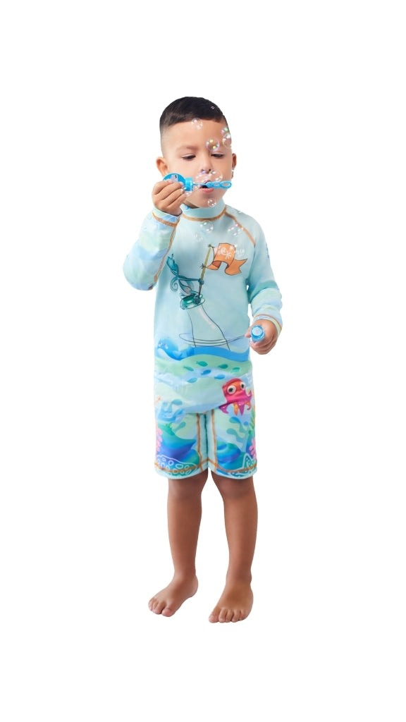 Enterizo con Cremallera Unisex Náufrago – Turquesa