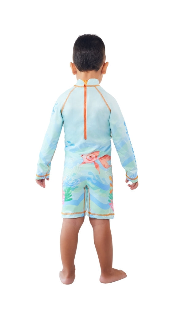 Enterizo con Cremallera Unisex Náufrago – Turquesa