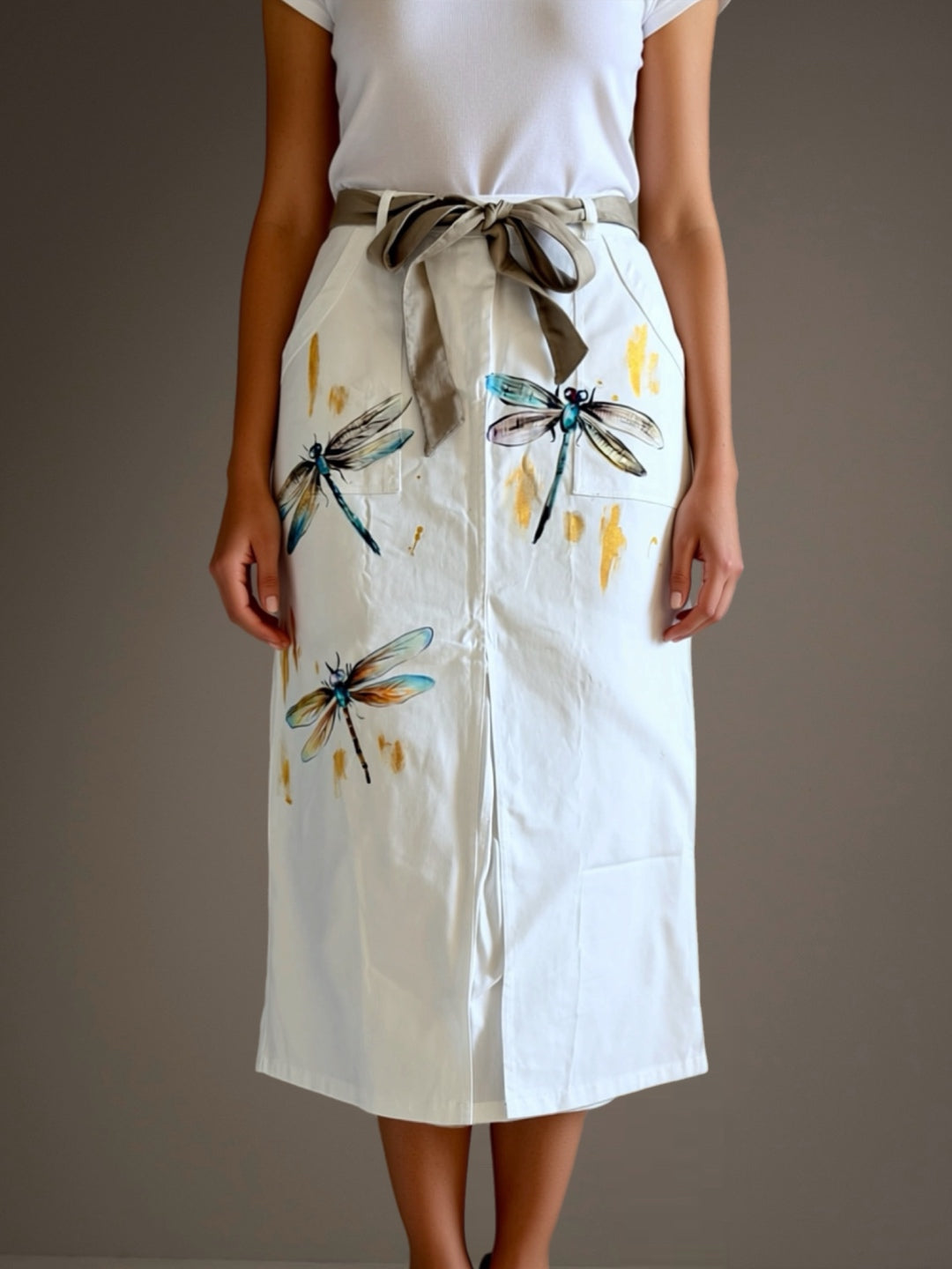 Falda Irregular ESTAMPADO A MANO Libelula