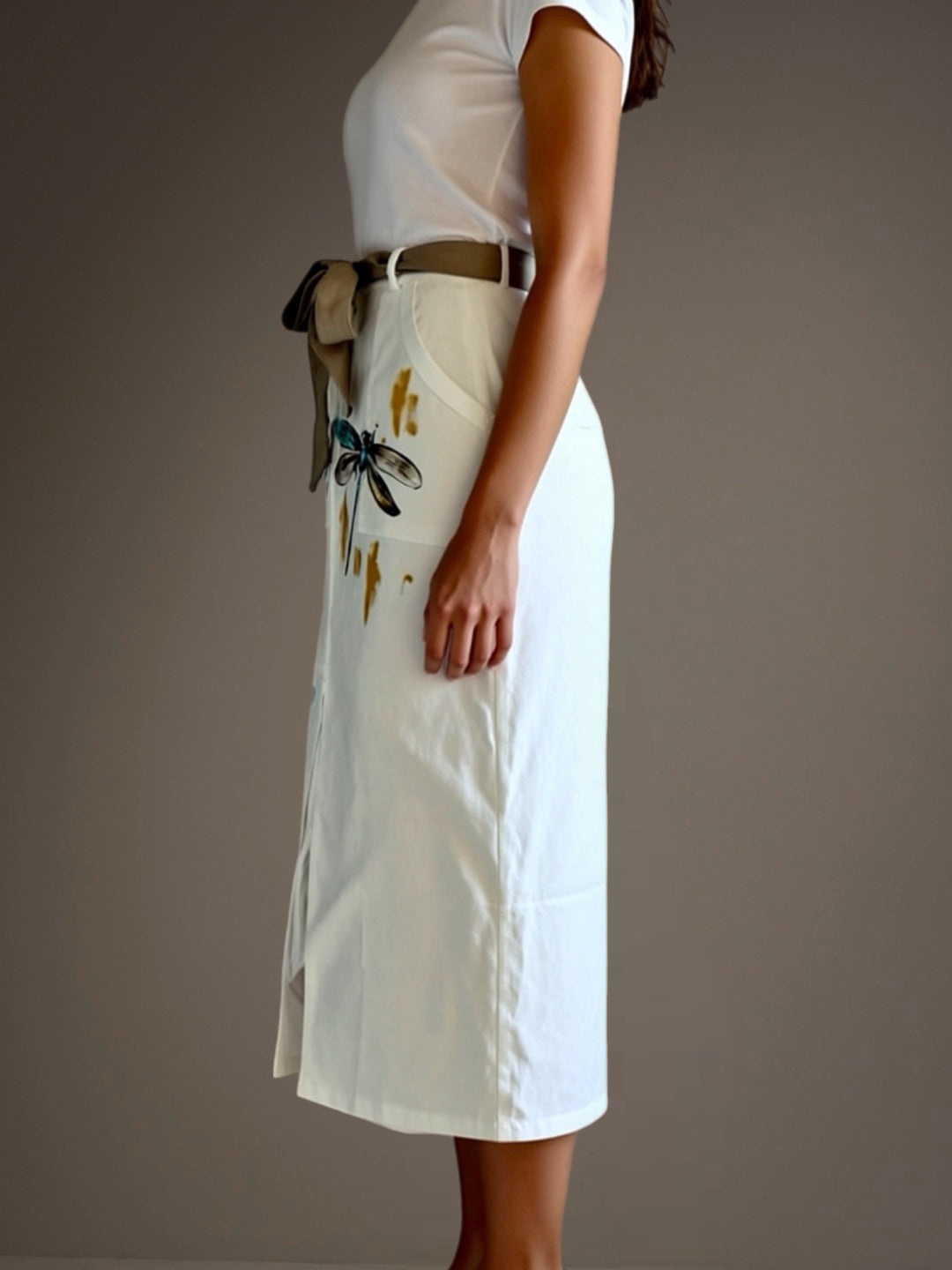 Falda Irregular ESTAMPADO A MANO Libelula