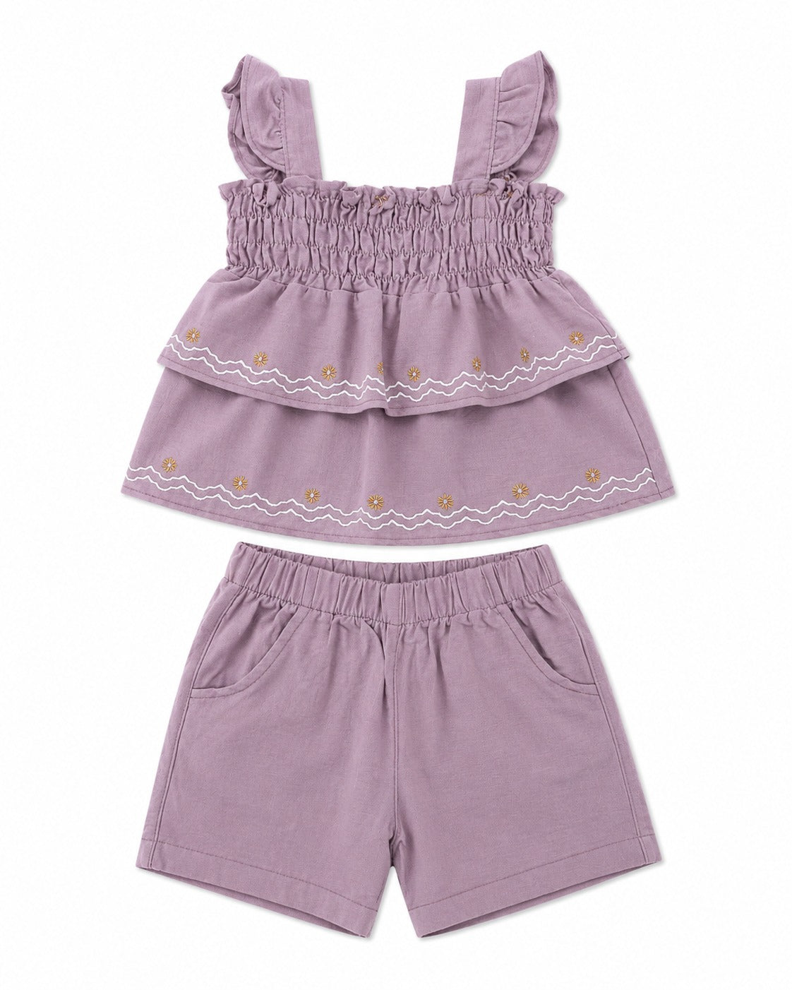 Conjunto Short Bordado Niña 322557