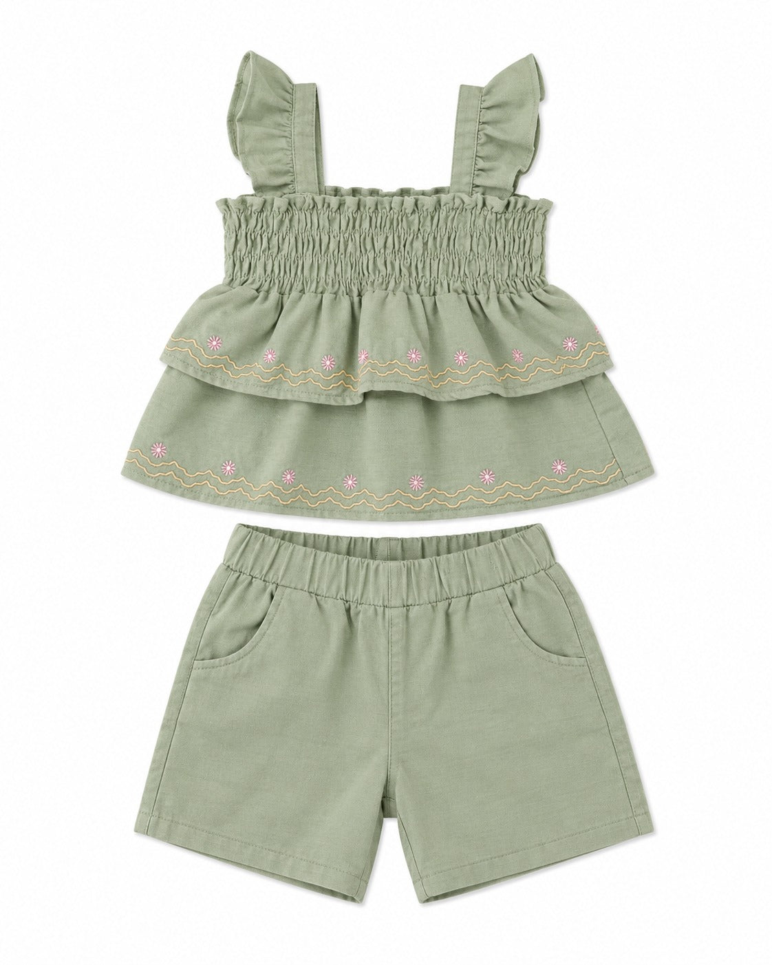 Conjunto Short Bordado Niña 322557