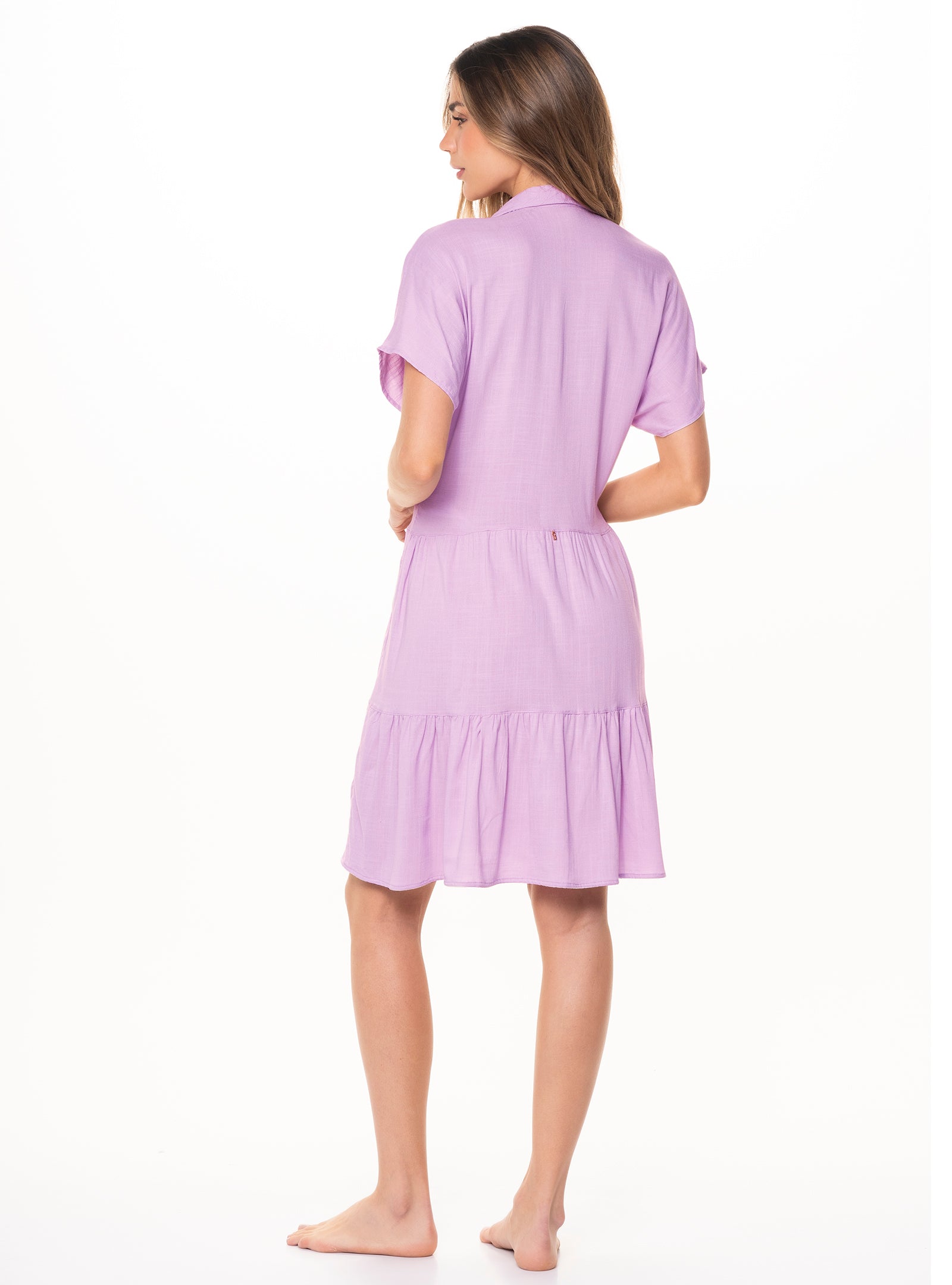 Vestido - Diseño Corto Negro y Lavanda