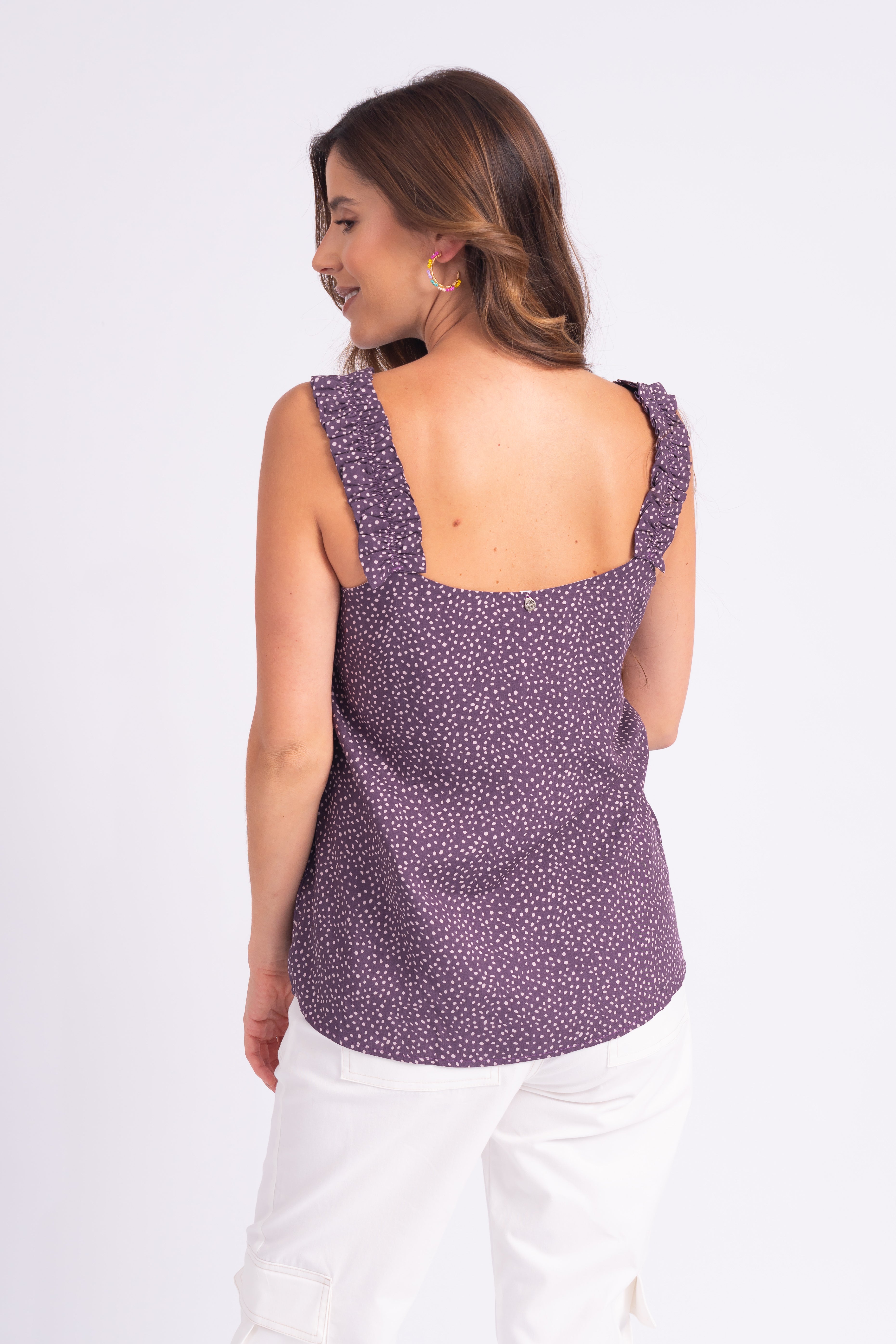 Blusa Cleo con diseño - de color Rosa elaborado en 100% ALGODÓN de la marca HANAMI