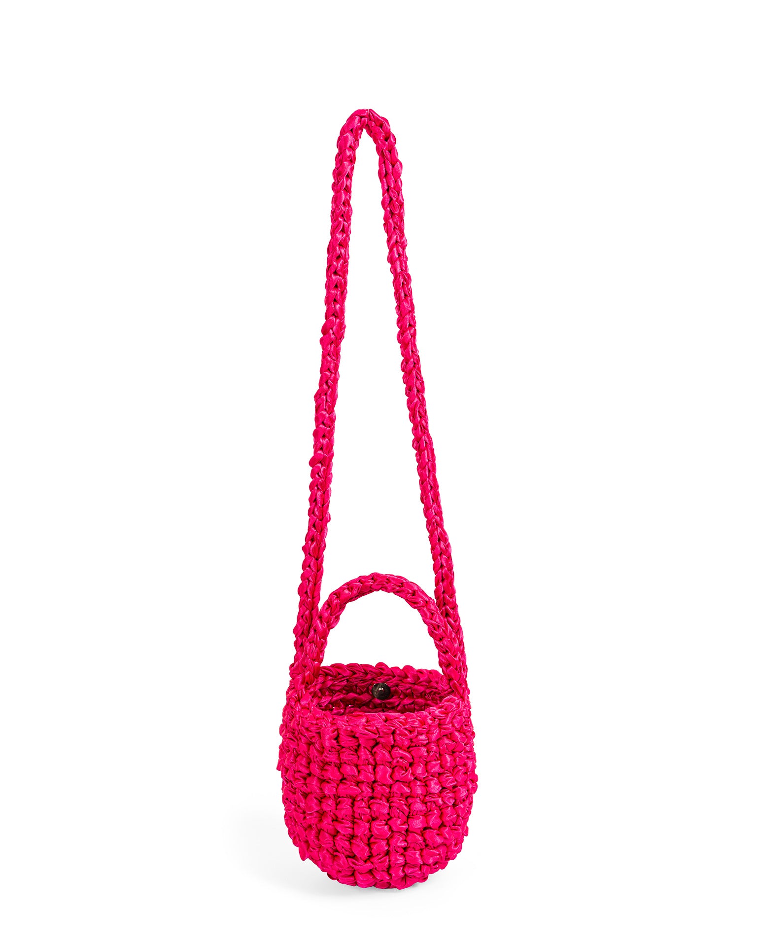 Bolso Tejido con acabado Tejido de color Fucsia elaborado en Cinta Poliéster de la marca LOLILU