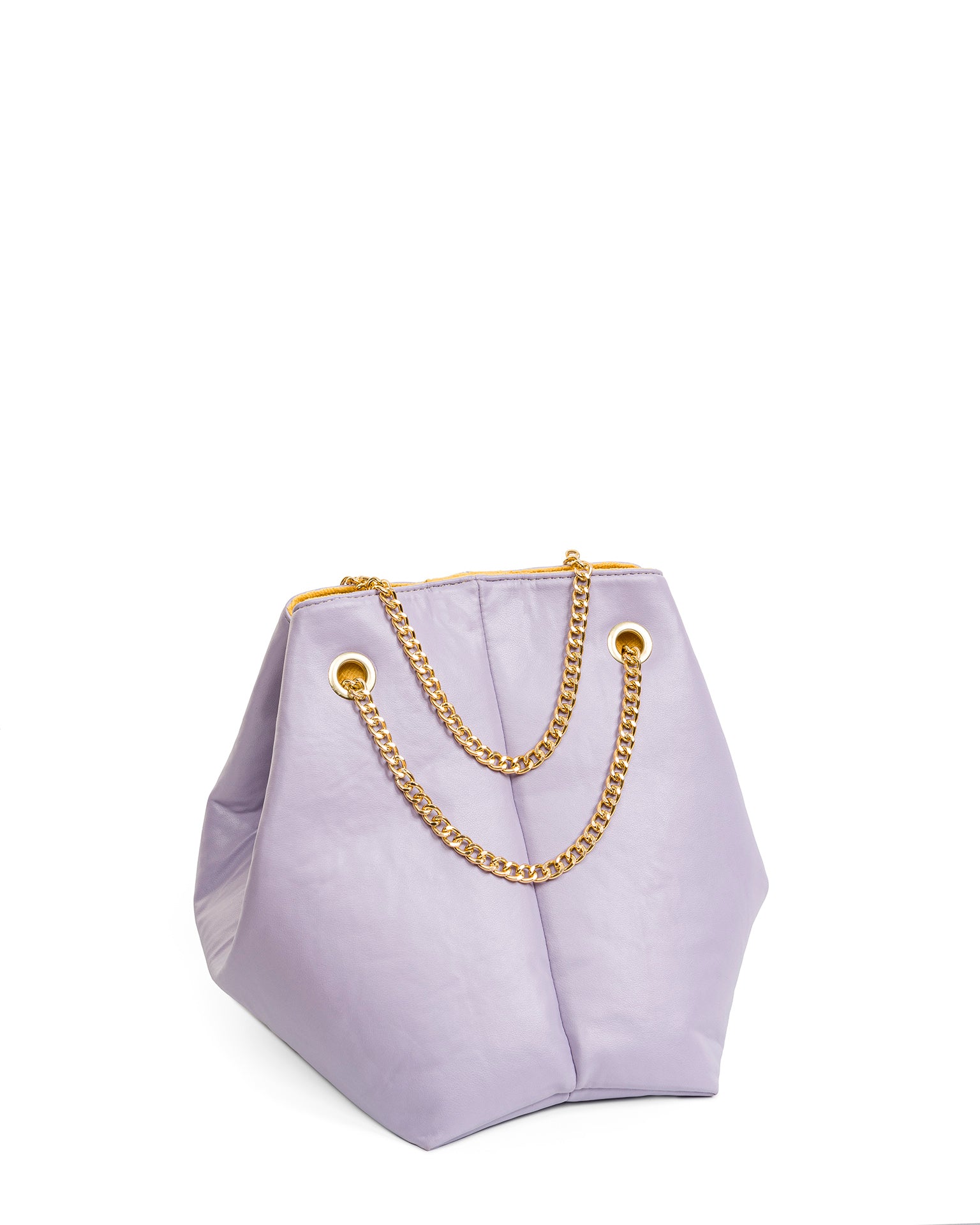 Bolso en cuero no cuero con acabado - de color Lila elaborado en Textil y Metal de la marca LOLILU