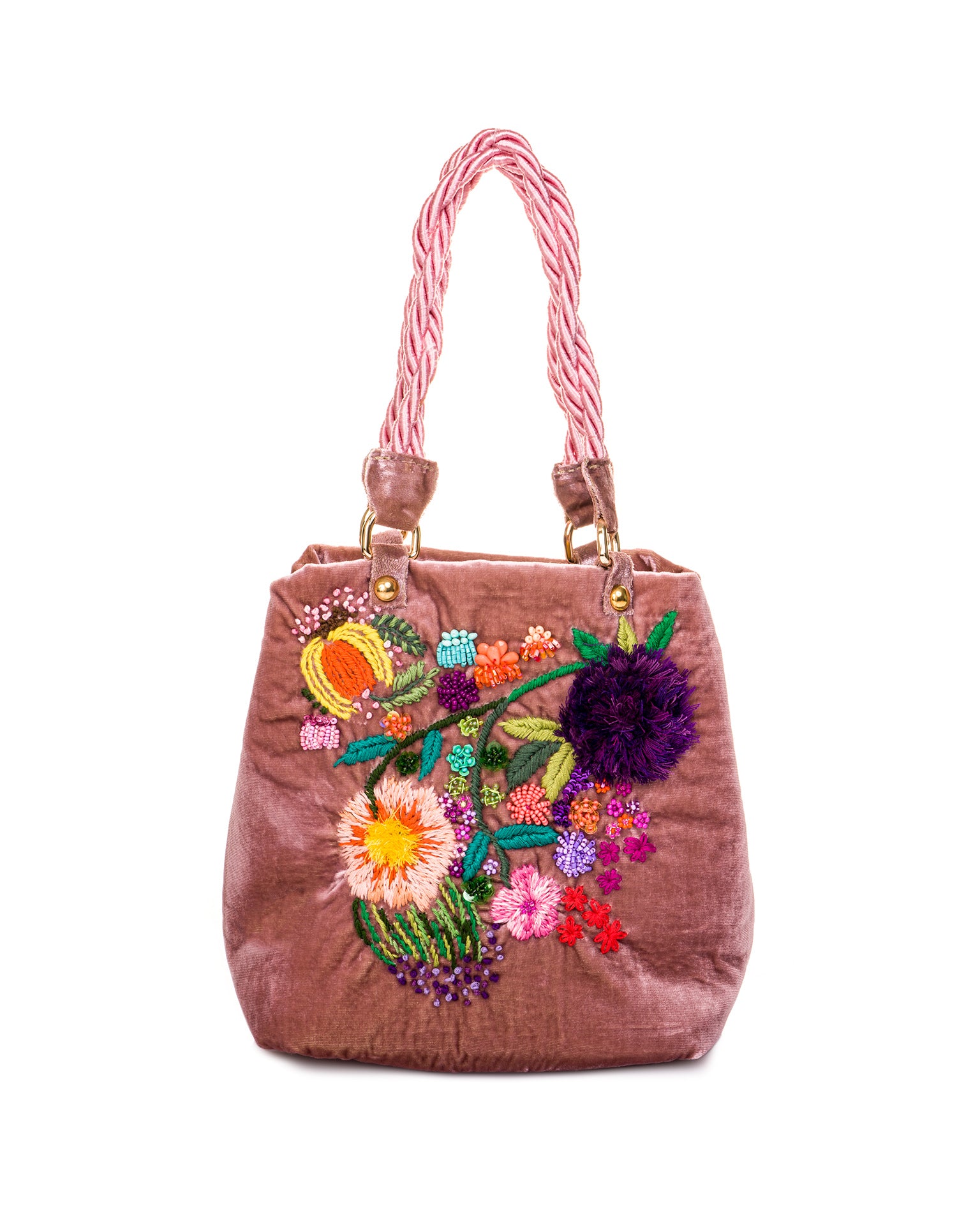 Bolso bordado elaborado en Textil terciopelo de seda de la marca LOLILU