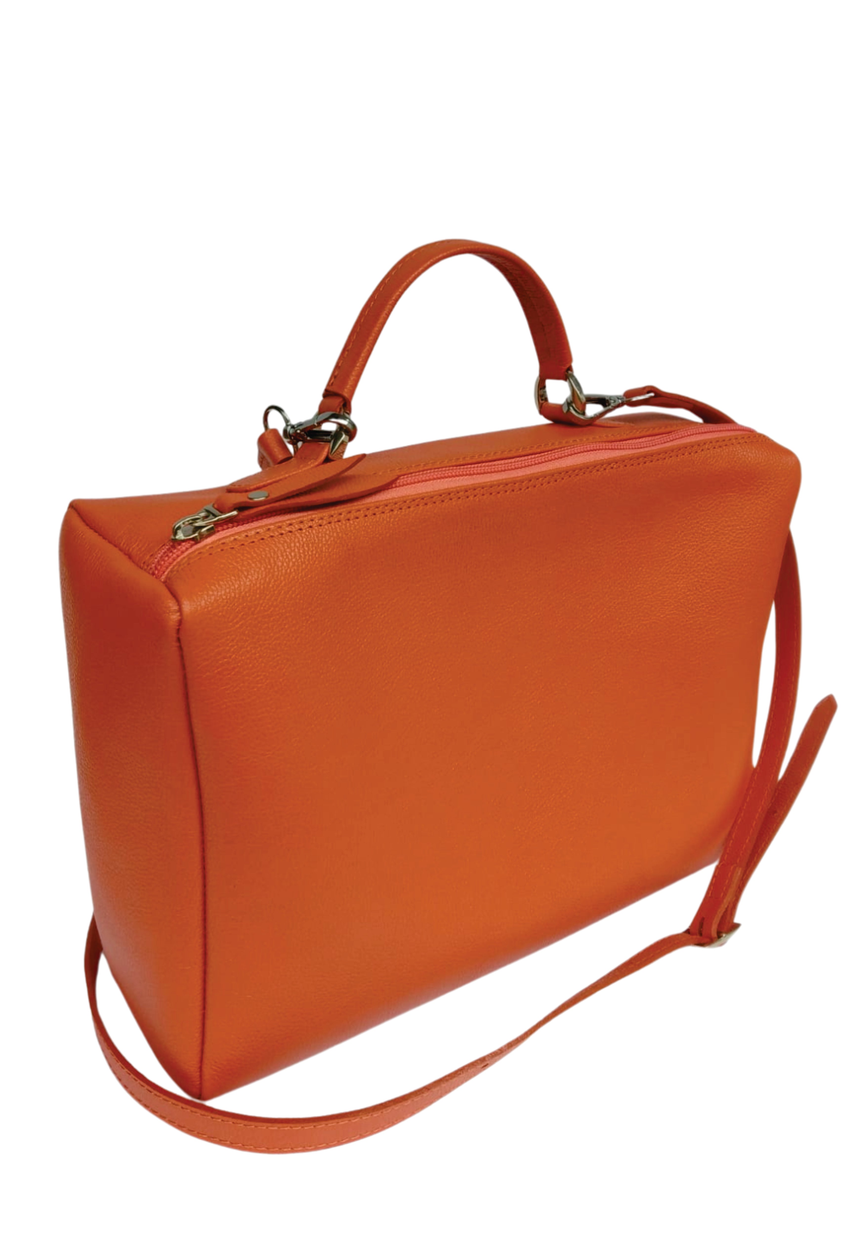Bolso con acabado Fabricado de color Naranja elaborado en Cuero de la marca MANTARINI